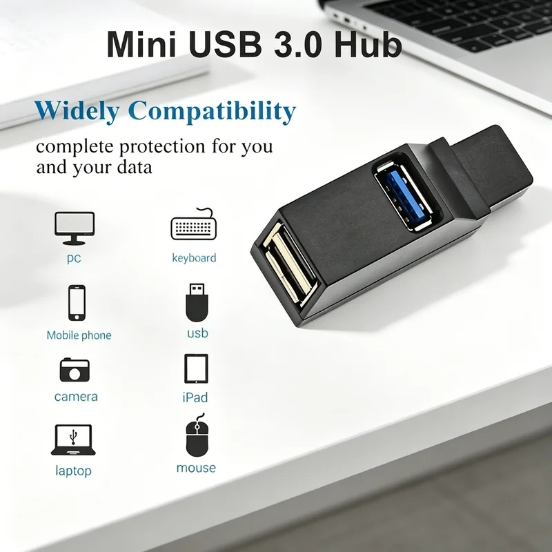 Laptop Accessories Usb - Hub USB 3.0 2.0 rotatif à