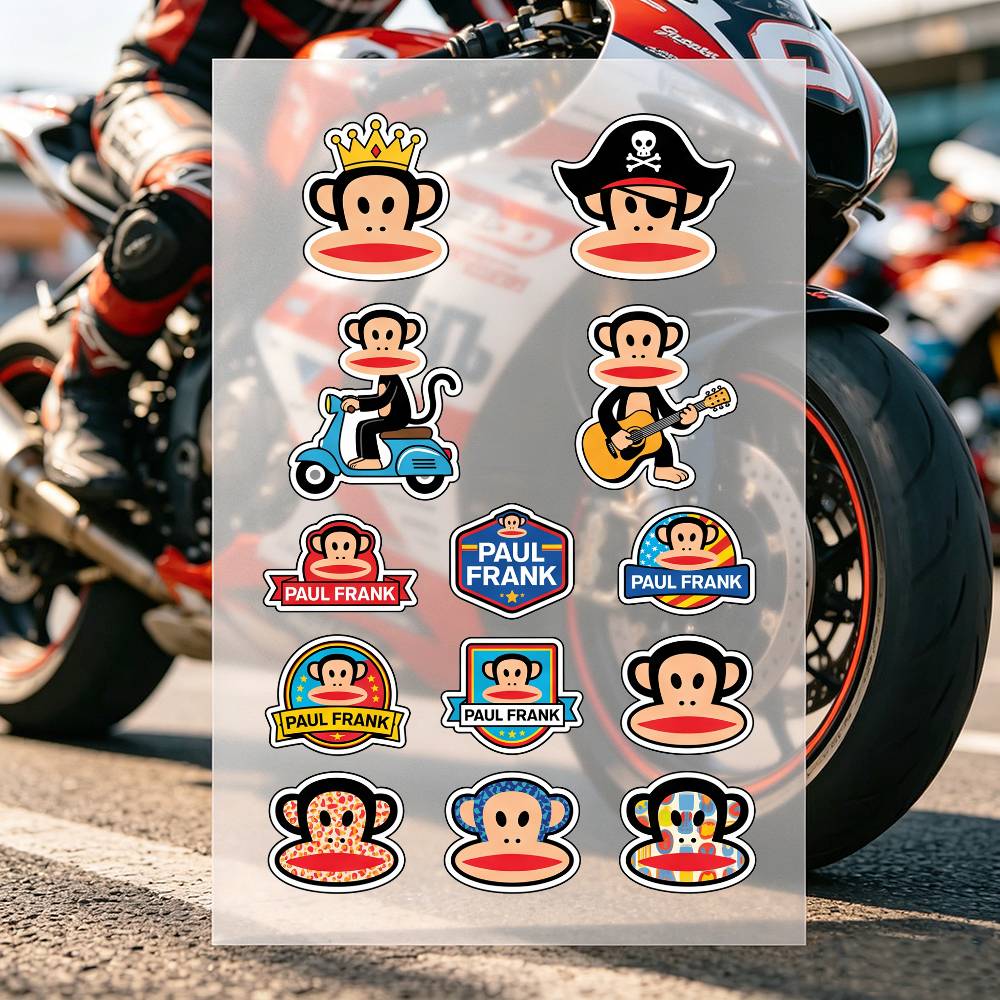 Laptop Accessories Brand - Autocollants de moto P-Paul F-Frank, autocollants
