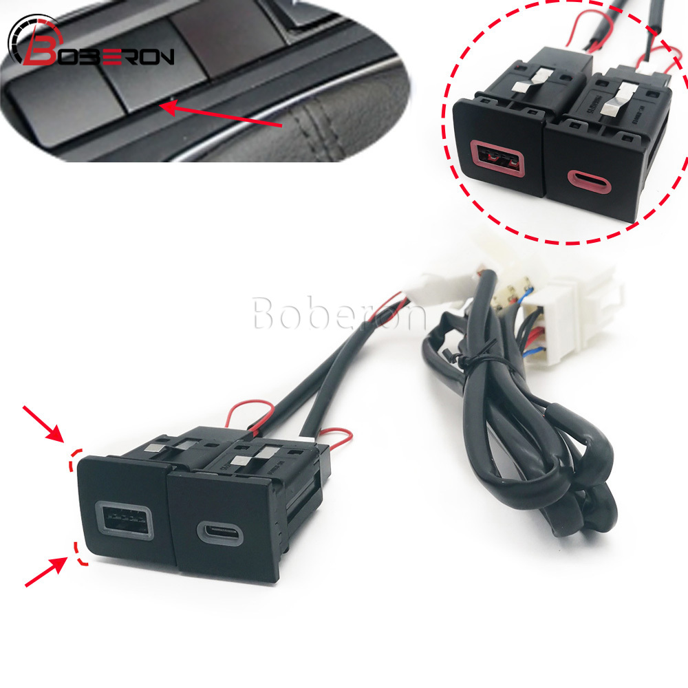 Usb C Power Adapter - Chargeur de voiture rapide à LED