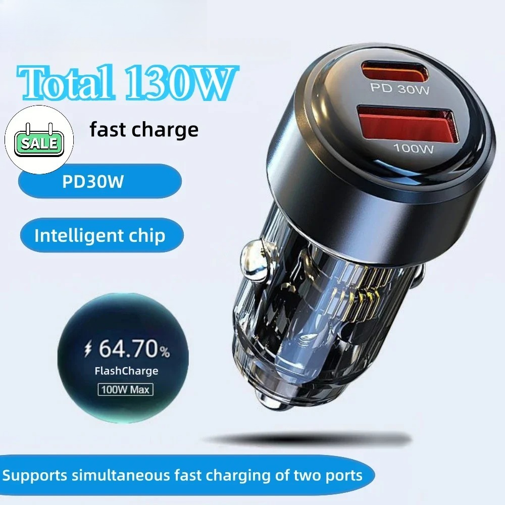 Usb C Power Adapter - Total 130W USB chargeur de voiture