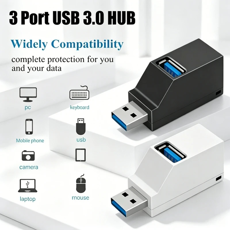 Hub USB 3.0 2.0 rotatif à 3 po - Laptop Accessories Usb avis et prix