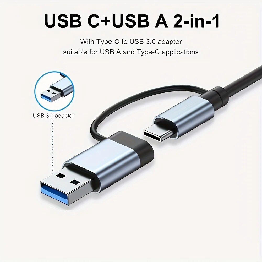 Hub USB3.0 2 en 1, 7 ports, ex - Laptop Accessories Usb avis et prix